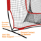 84 X 84 In Softball Baseball Practice Net Portable Hitting Pitching Trainer With Bow Frame And Ca 4