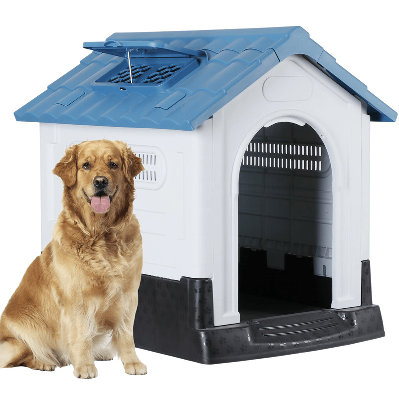 33 X 30 X 275 In Outdoor Plastic Dog House Weather Resistant Shelter For Small To Medium Dogs 4