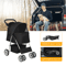 Foldable 4Wheel Pet Stroller With Cup Holder Lightweight Travel Carrier For Small Dogs  Cats 4