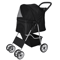 Foldable 4Wheel Pet Stroller With Cup Holder Lightweight Travel Carrier For Small Dogs Cats 6