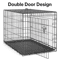 42Inch Folding Metal Dog Crate With Double Doors And LeakProof Tray 3