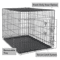 42Inch Folding Metal Dog Crate With Double Doors And LeakProof Tray 6