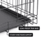 42Inch Folding Metal Dog Crate With Double Doors And LeakProof Tray 8