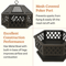 24 In Hexagon Outdoor Fire Pit Bronze Finish Steel Fireplace For Patio Backyard 3