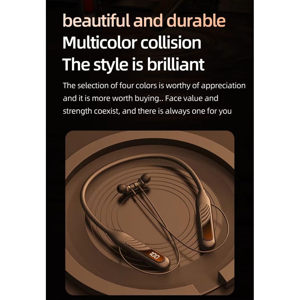 BT8 Wireless Bluetooth Earphones Outdoor Sports Headset With Charging Bin Display Touch Control 1