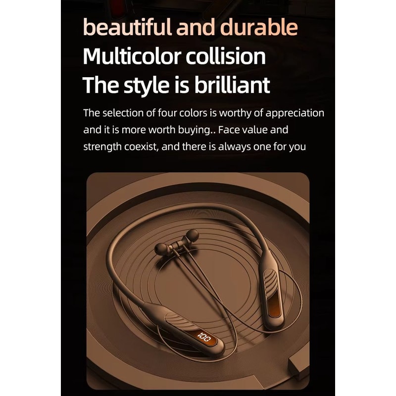 BT8 Wireless Bluetooth Earphones Outdoor Sports Headset With Charging Bin Display Touch Control 1