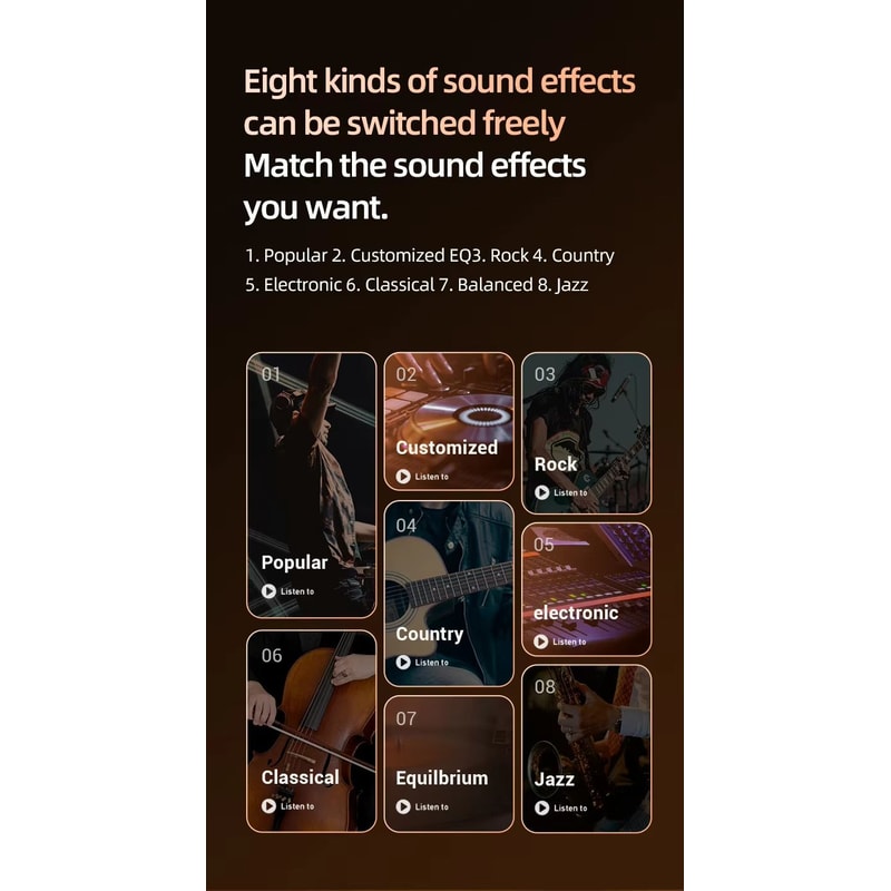 BT8 Wireless Bluetooth Earphones Outdoor Sports Headset With Charging Bin Display Touch Control 5