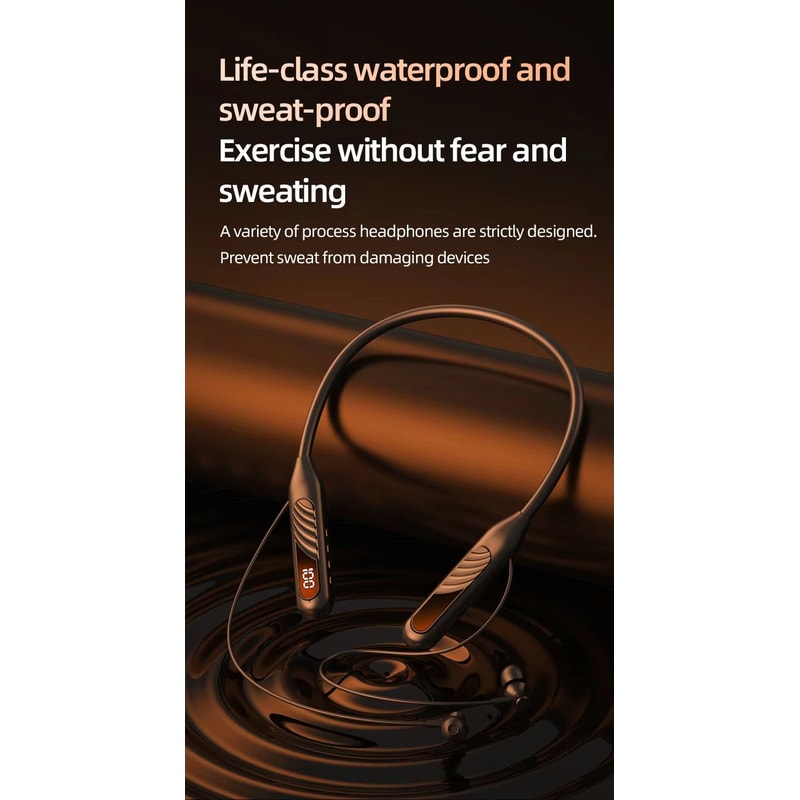 BT8 Wireless Bluetooth Earphones Outdoor Sports Headset With Charging Bin Display Touch Control 5