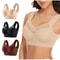 Seamless Ice Silk Plus Size Bra OnePiece PushUp Sports Bra With Wide Straps Mesh Support 3