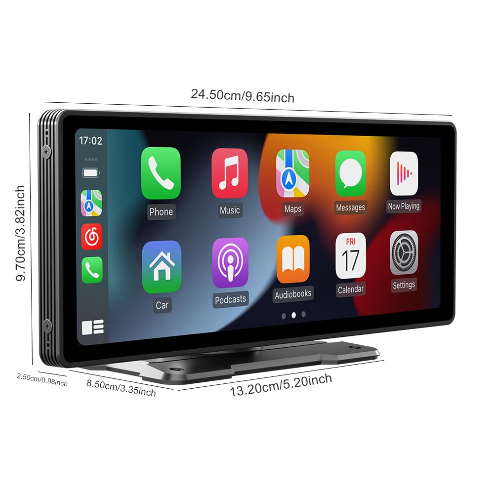 1026 Wireless CarPlay  Android Auto Mirror Screen With Bluetooth And USB Multimedia Playback 0