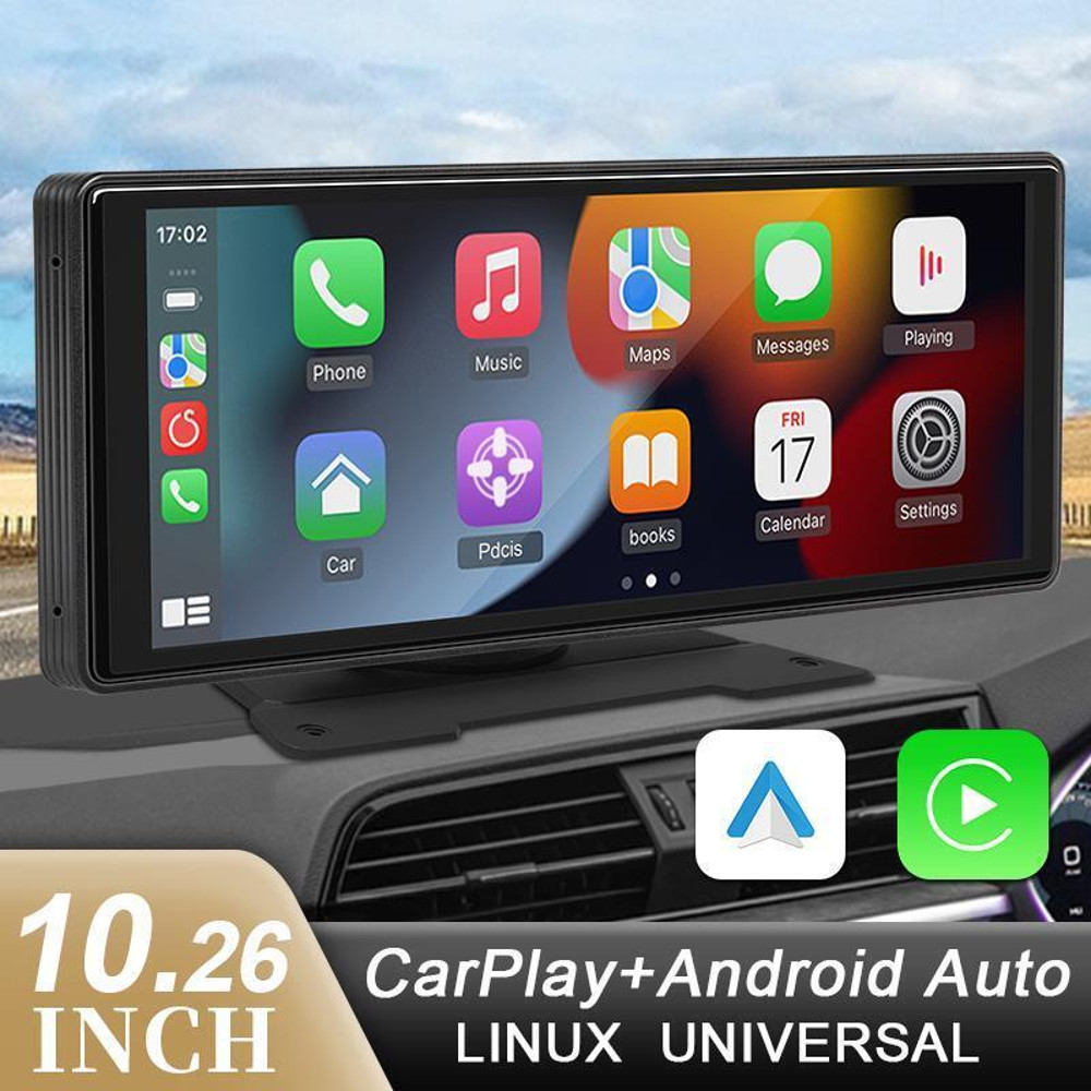 1026 Wireless CarPlay  Android Auto Mirror Screen With Bluetooth And USB Multimedia Playback 2