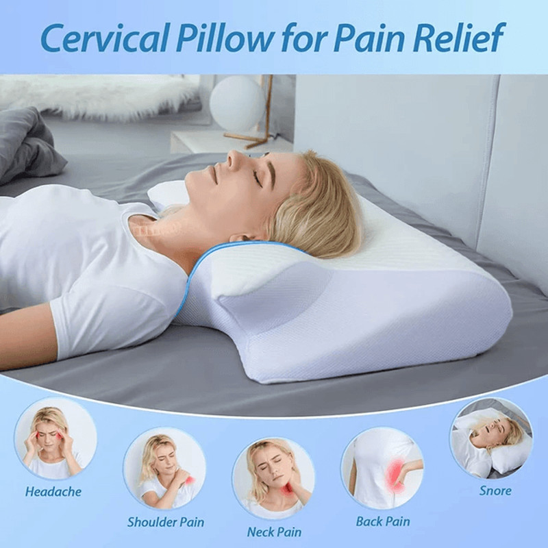 Orthopedic Memory Foam Cervical Pillow Ergonomic Neck Support For Pain Relief 0
