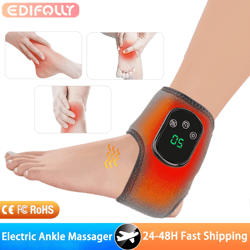 electric ankle massager with vibration & infrared heat – muscle relaxation & joint pain relief support
