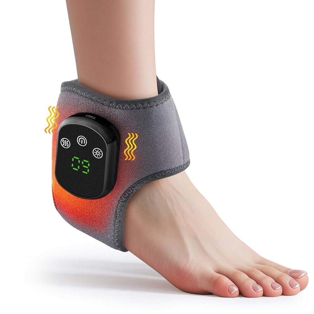 Electric Ankle Massager with Vibration & Infrared Heat – Muscle Relaxation & Joint Pain Relief Support