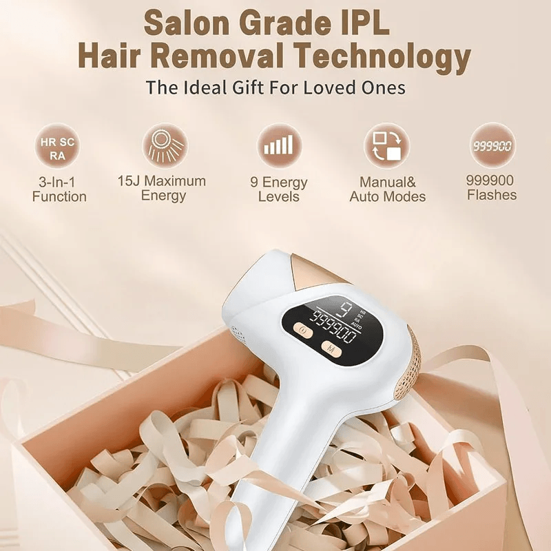 IPL Laser Hair Removal Device  999900 Flashes 9 Energy Levels For Face Underarms Bikini  Body 2