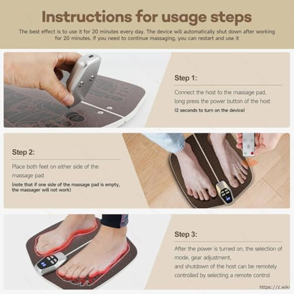 SootheFlex EMS Foot Massager Pad Boost Circulation Relieve Foot Fatigue Anywhere 0