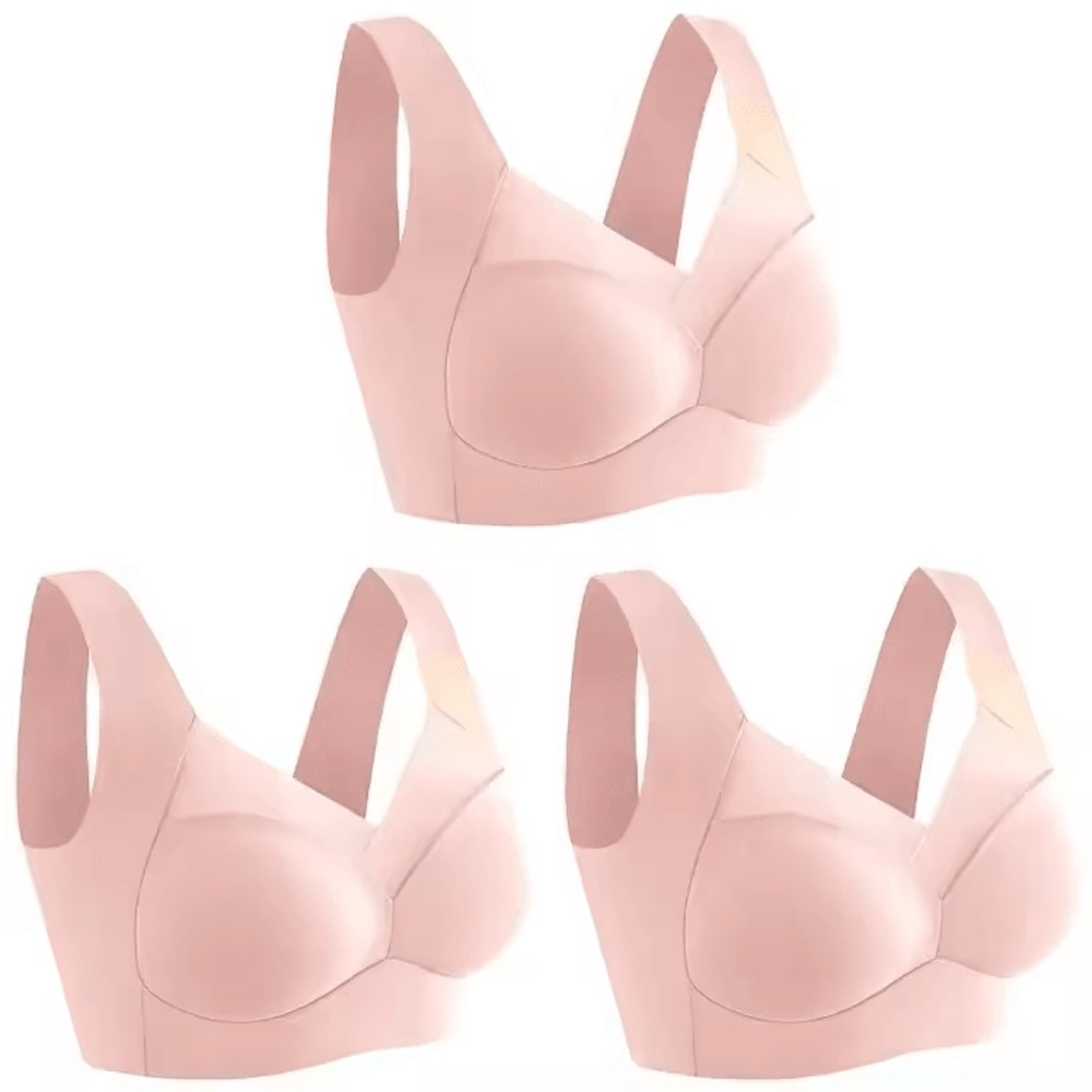 3Pack Ice Silk Seamless Sports Bras WireFree Comfort With AntiSag Support 14