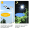 Aluminum Solar Street Light HighPower Outdoor Lighting With 8000mAh Battery For Garage Garden Wal 4