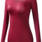 Womens Thermal Long Sleeve TShirt Lightweight Winter Bottoming Shirt For Cold Weather Layering 12