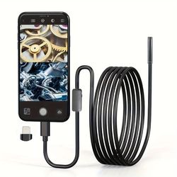 hd 960p waterproof inspection endoscope camera for ios with led light and flexible cable for car repair and home use
