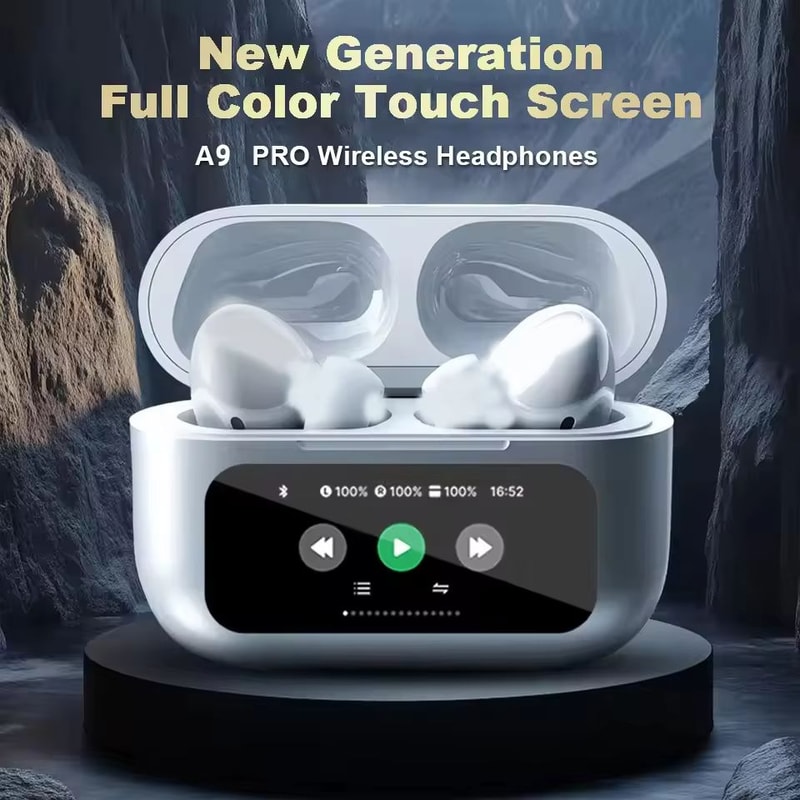 A9Pro Bluetooth Headset With LCD Display Wireless Noise Cancelling Earbuds With Long Battery Life 6