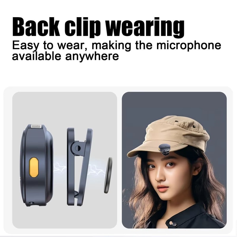 Wireless Magnetic Collar Microphone With Charging Case Plug Play 24G Mic For Video Recording Str 4