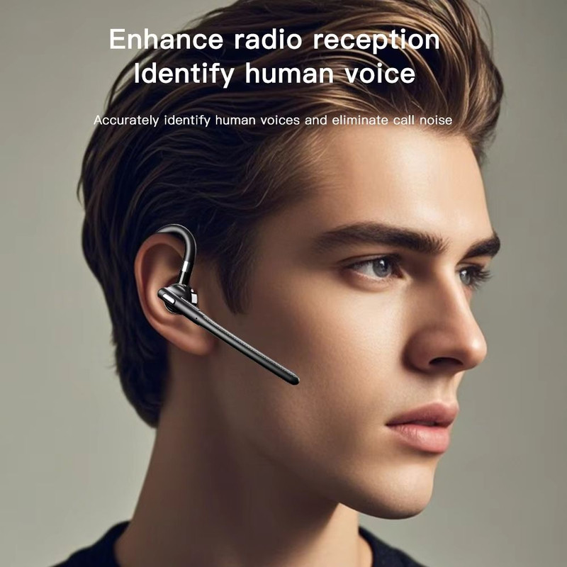 Bluetooth 54 Wireless EarHook Headset With Dual Mic  CVC80 Noise Cancelling For HandsFree Driving 1