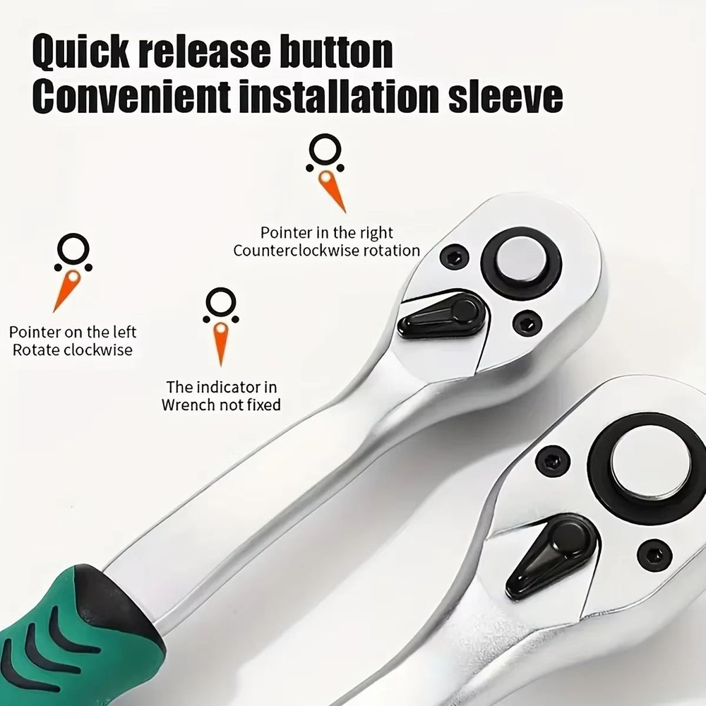 ProFix 46in1 Socket Sleeve Wrench Ratchet Tool Kit For Auto Repair 7