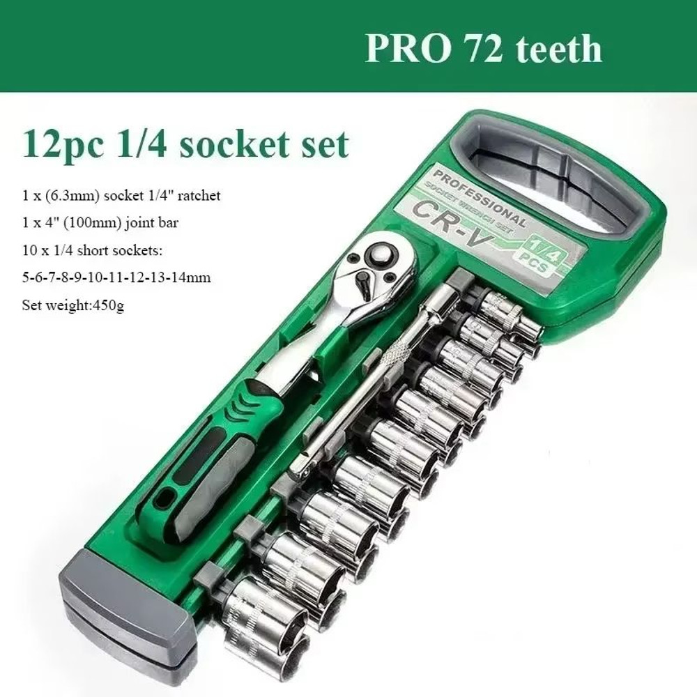 ProFix 46in1 Socket Sleeve Wrench Ratchet Tool Kit For Auto Repair 8