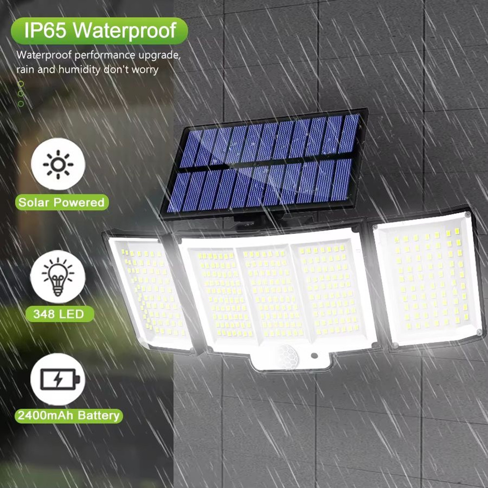 Super Bright Solar Motion Sensor Outdoor Light  328348 LED Waterproof Wall Lamp With 3 Lighting Mod