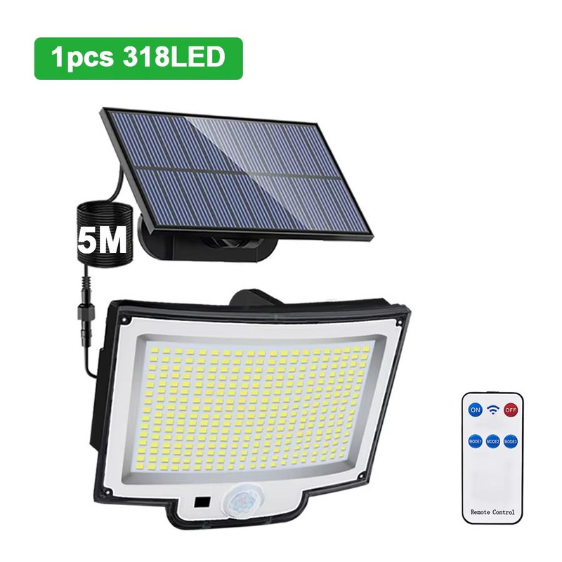 Super Bright Solar Motion Sensor Outdoor Light  328348 LED Waterproof Wall Lamp With 3 Lighting Mod