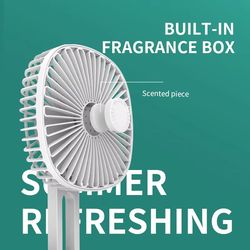 portable foldable usb rechargeable mini fan for desk or wall mount - compact cooling fan for travel or home