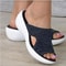 Womens Plus Size Wedge Sandals Comfortable Summer Slides And Party Footwear 3