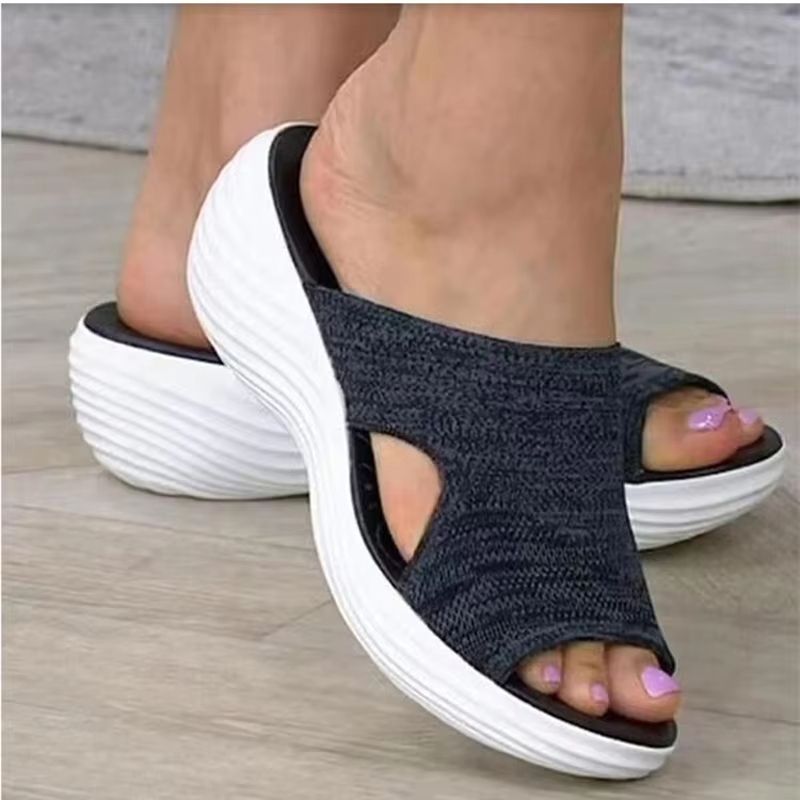 Womens Plus Size Wedge Sandals  Comfortable Summer Slides And Party Footwear 3