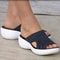Womens Plus Size Wedge Sandals Comfortable Summer Slides And Party Footwear 6