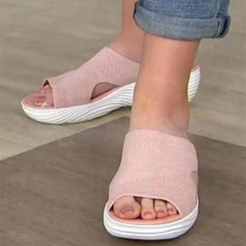 Womens Plus Size Wedge Sandals  Comfortable Summer Slides And Party Footwear 7