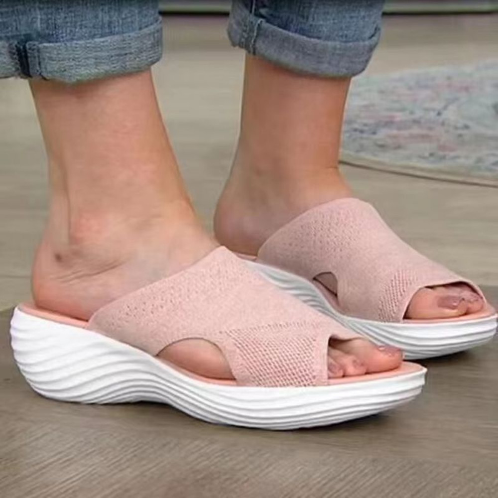 Womens Plus Size Wedge Sandals  Comfortable Summer Slides And Party Footwear 8