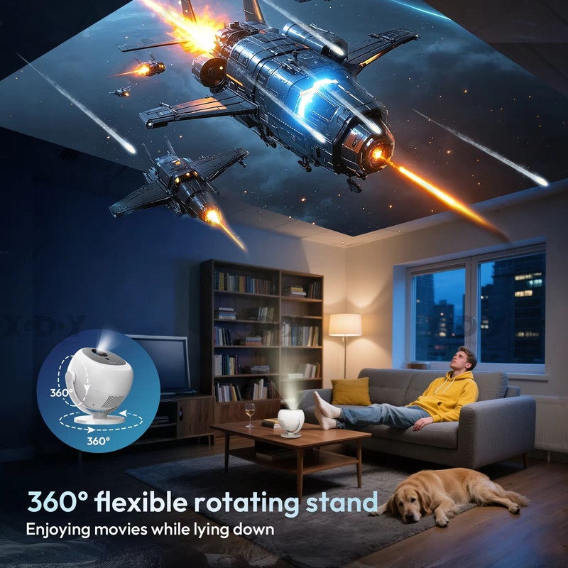 XGODY Home Cinema 4K Smart Portable Projector Android 11 WiFi 6 Bluetooth 1
