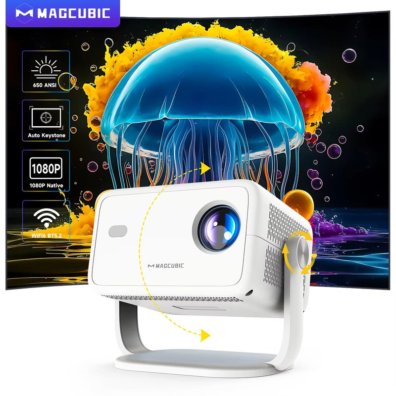 Magcubic L018 Native 1080p 360 Portable Projector With Android 11 WiFi6 2