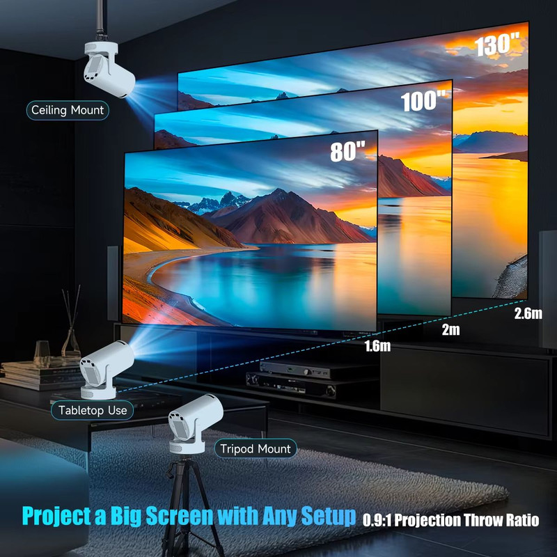 Magcubic HY300 Pro 4K Smart Mini Projector With Android 11 WiFi6  Bluetooth 54 8