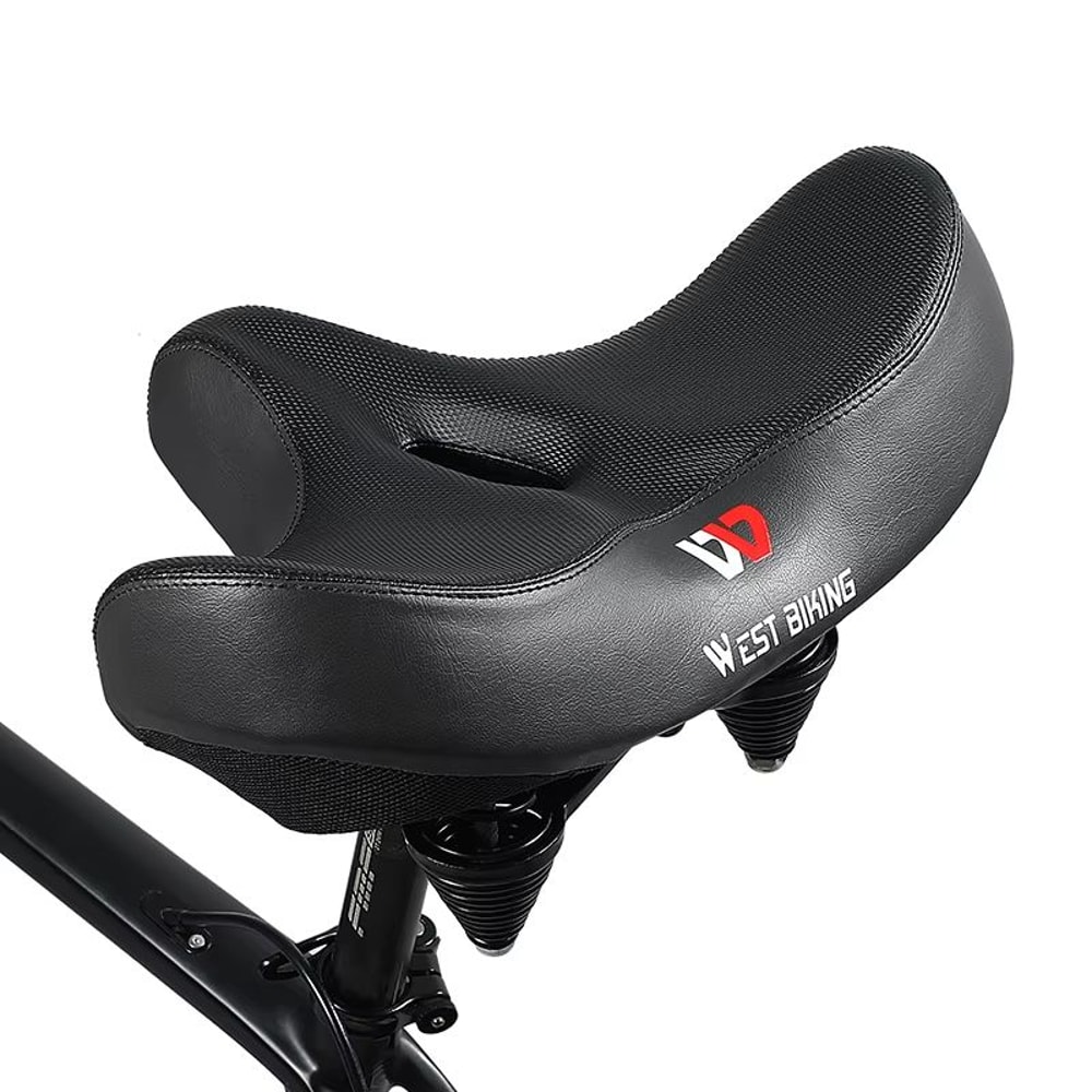 WEST BIKING Ergonomic Bike Seat Soft Wide Cushion Saddle For MTB And Road Cycling 1