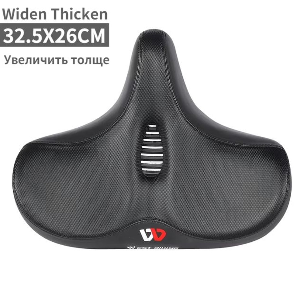WEST BIKING Ergonomic Bike Seat Soft Wide Cushion Saddle For MTB And Road Cycling 6