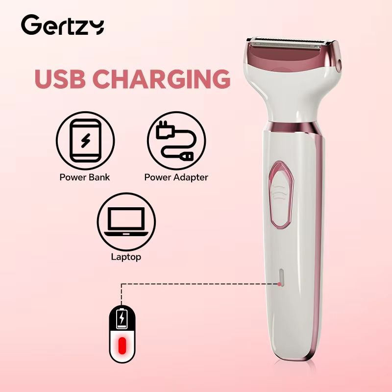 4in1 Rechargeable Electric Razor For Women  Painless Wet And Dry Hair Remover For Face Legs Bikini  1