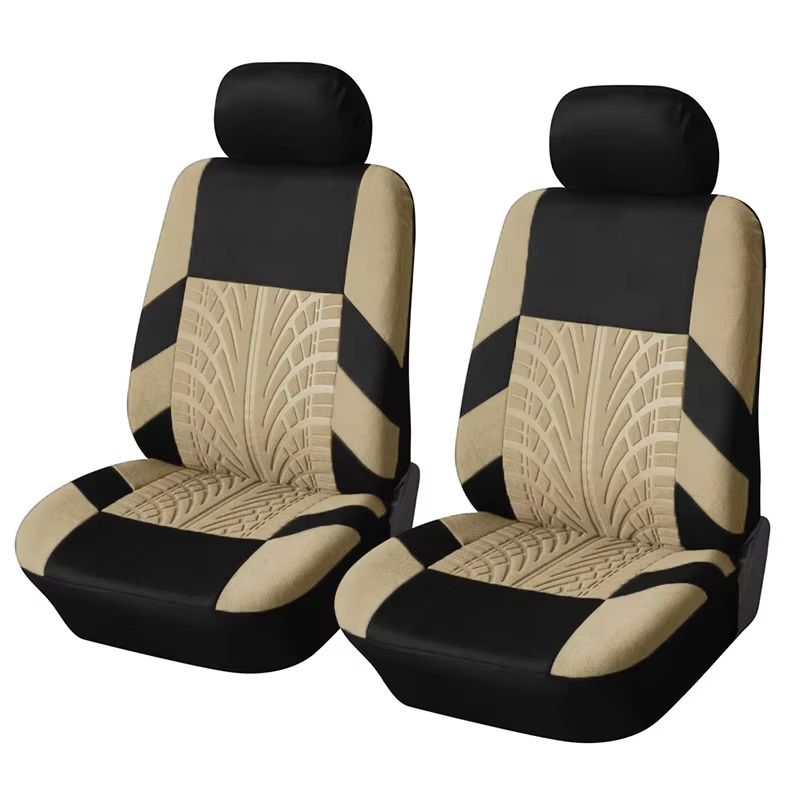 Universal Front Car Seat Covers Comfortable Tire Track Embossed Fabric For Stylish Auto Interior P 10