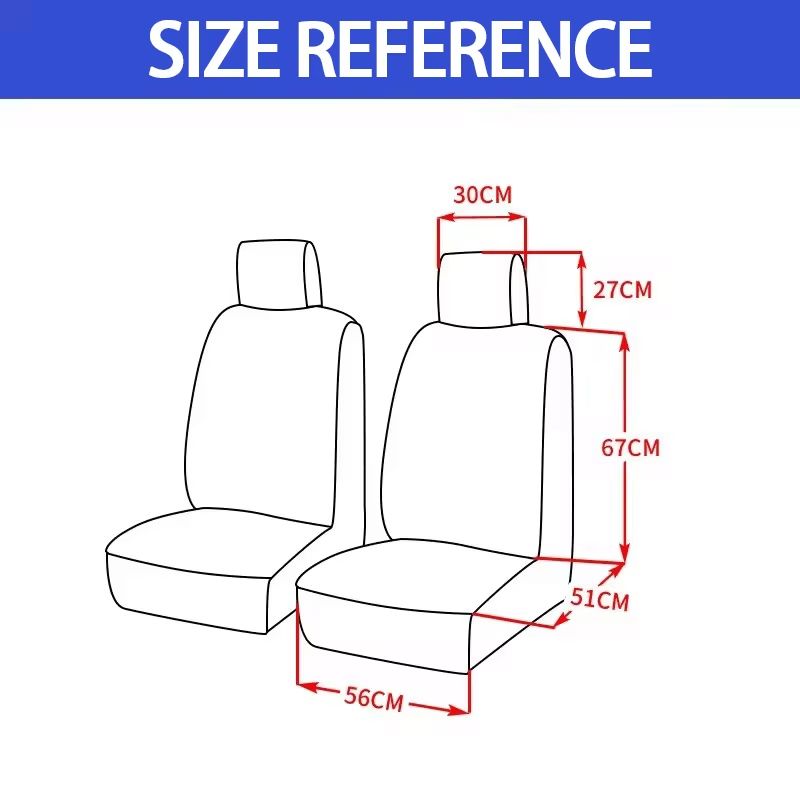 Universal Front Car Seat Covers Comfortable Tire Track Embossed Fabric For Stylish Auto Interior P 5