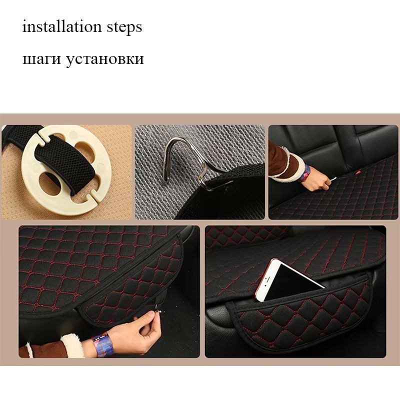 Breathable Linen Car Seat Cover Set Summer Cushion For Front Rear Seats Sedan SUV Pickup 1