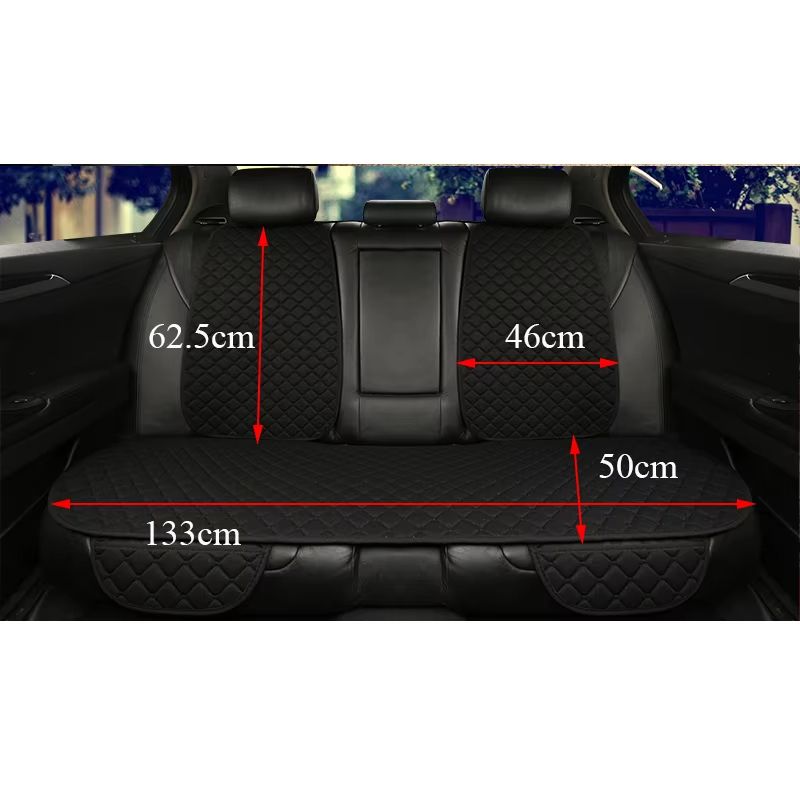 Breathable Linen Car Seat Cover Set Summer Cushion For Front Rear Seats Sedan SUV Pickup 19