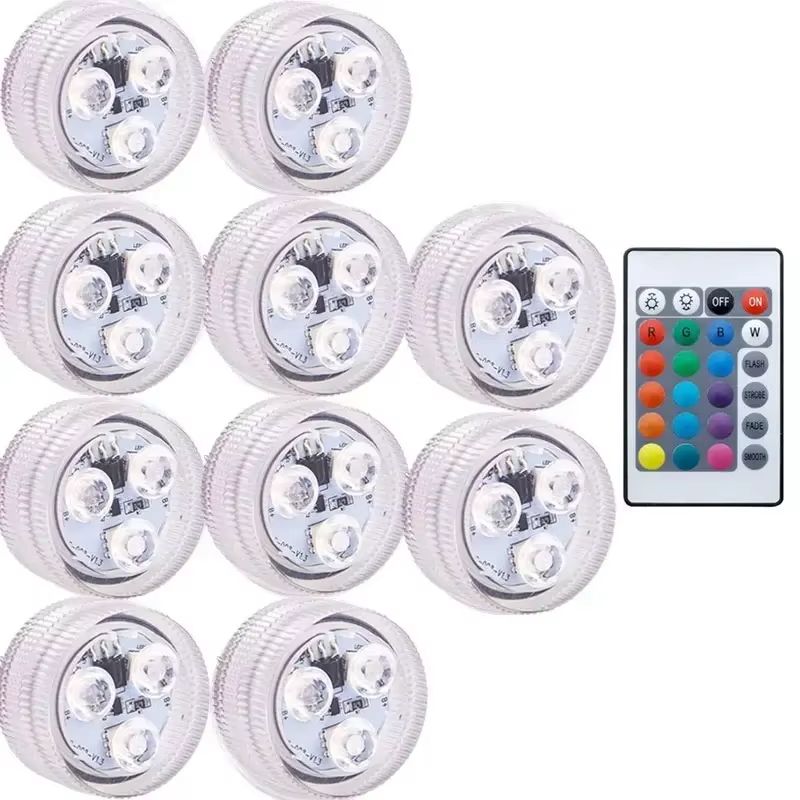 Waterproof LED Pool Lights  BatteryPowered RGB Submersible Decor For Parties  Weddings 8