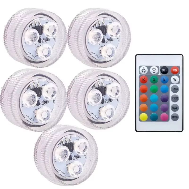 Waterproof LED Pool Lights  BatteryPowered RGB Submersible Decor For Parties  Weddings 6
