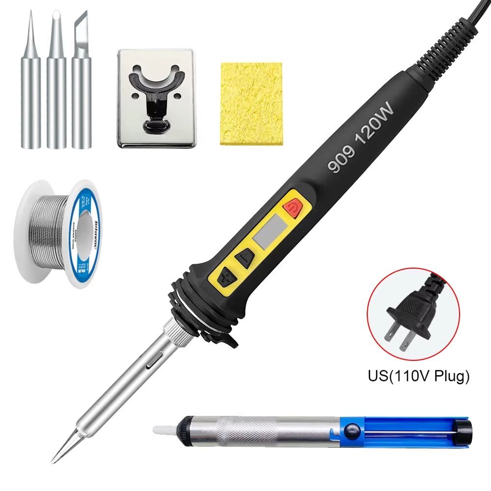 HighPrecision 120W Digital Soldering Iron Kit With Adjustable Temperature Fast HeatUp 3